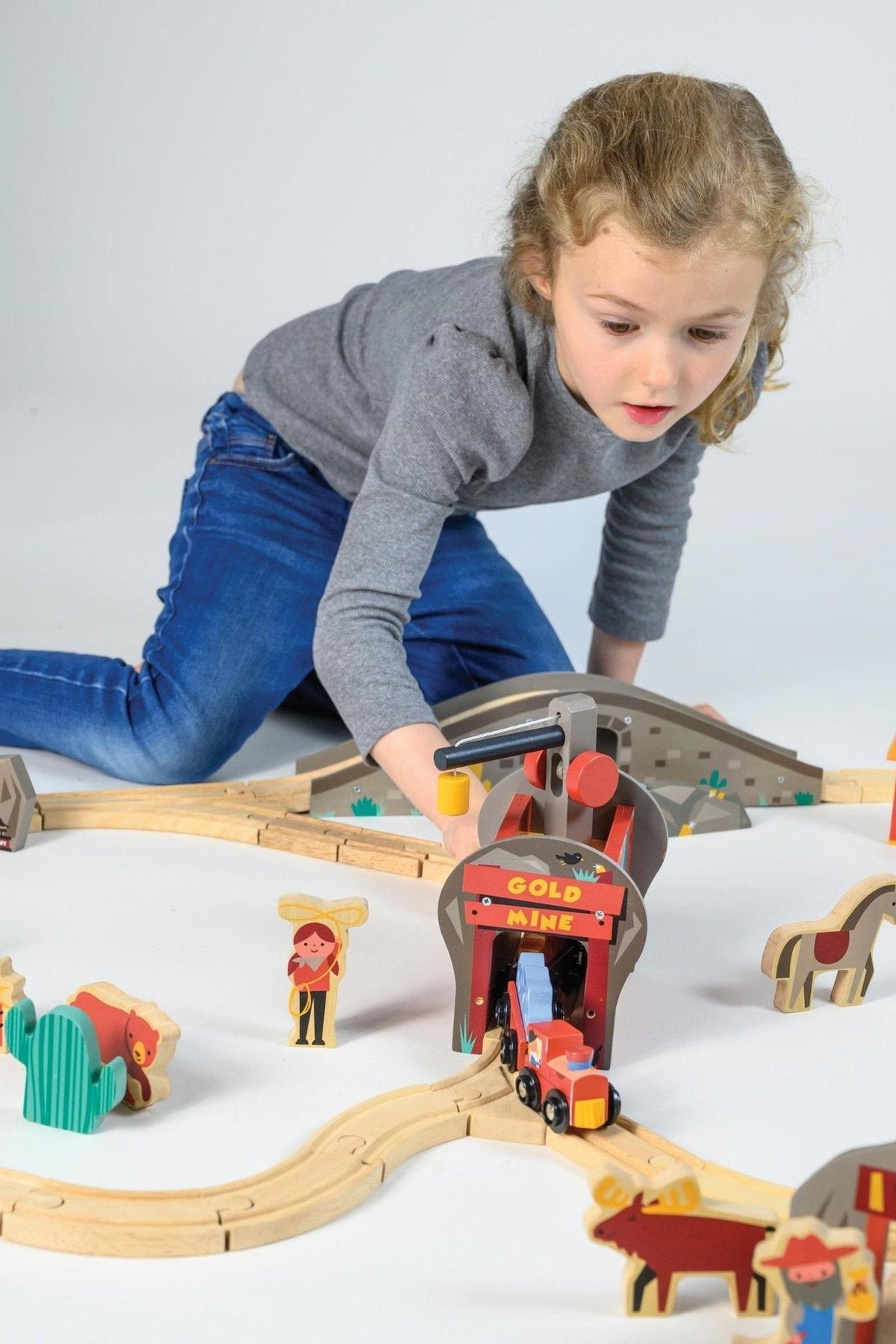 Gold Mine Train Set | Mentari Wooden Toys