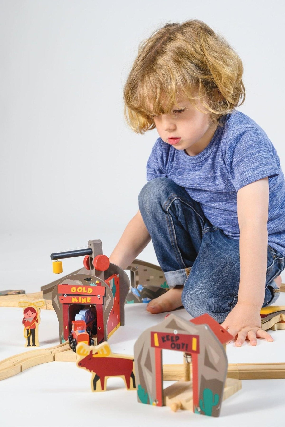 Gold Mine Train Set | Mentari Wooden Toys