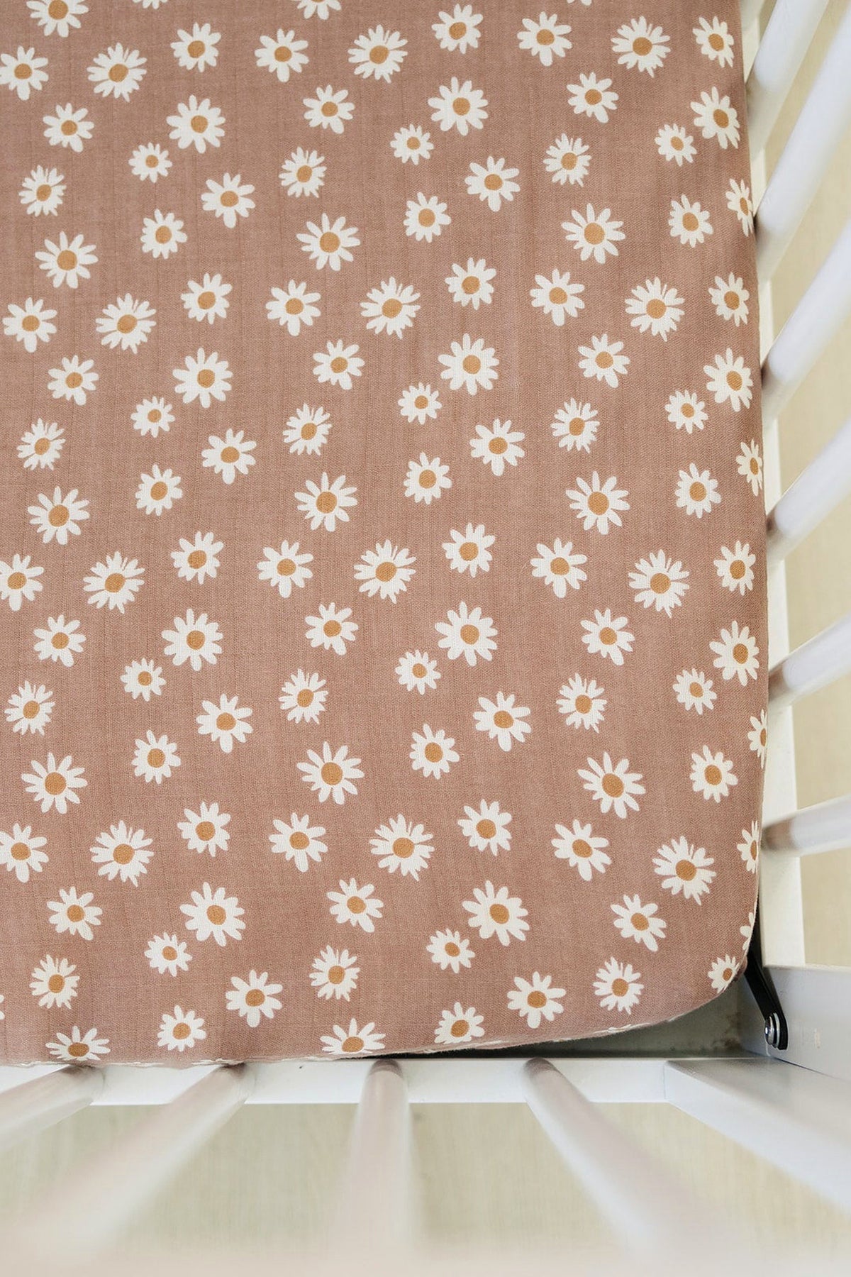 Mebie Baby  Daisy Dream Muslin Crib Sheet | 100% Cotton | Baby Essentials