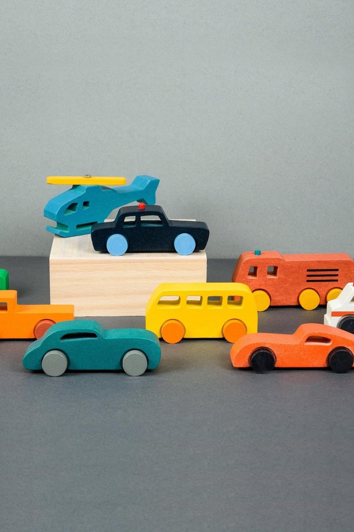Kaleidoscope Car Collection | Mentari Wooden Toys
