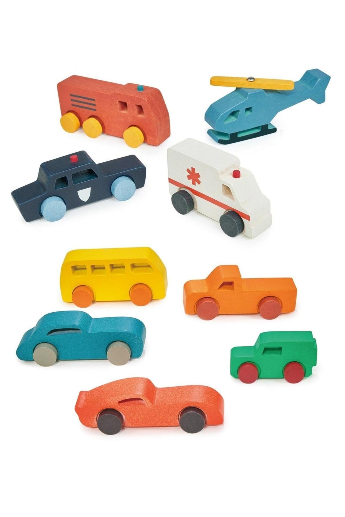 Kaleidoscope Car Collection | Mentari Wooden Toys
