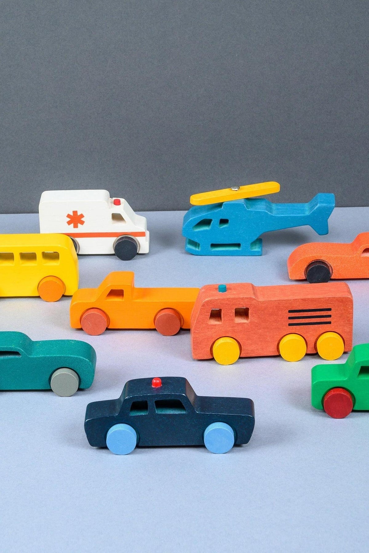 Kaleidoscope Car Collection | Mentari Wooden Toys