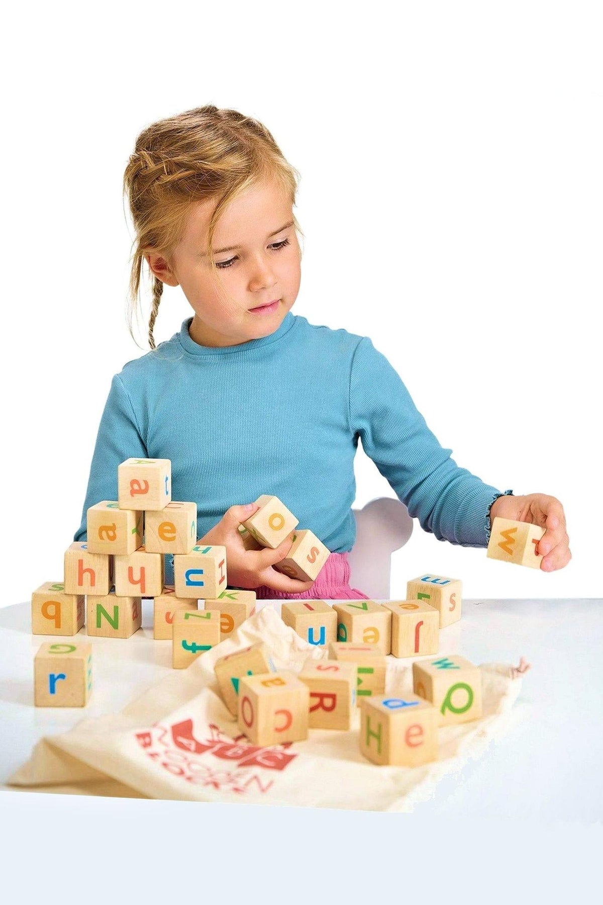 Learning Bundle | Stacking Rocket | Alphabet Blocks | Threading Beads | Puzzel Blocks