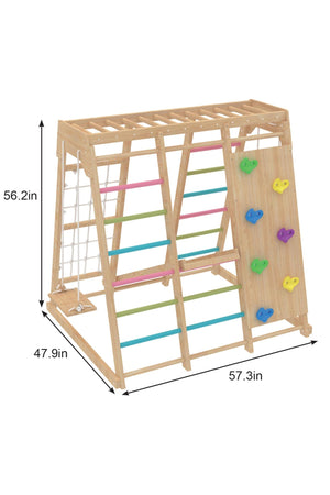 Magnolia - Wooden 7-in-1 Climber, Slide, Gym, Playset | Indoor |  New Zealand FSC-certified pinewood
