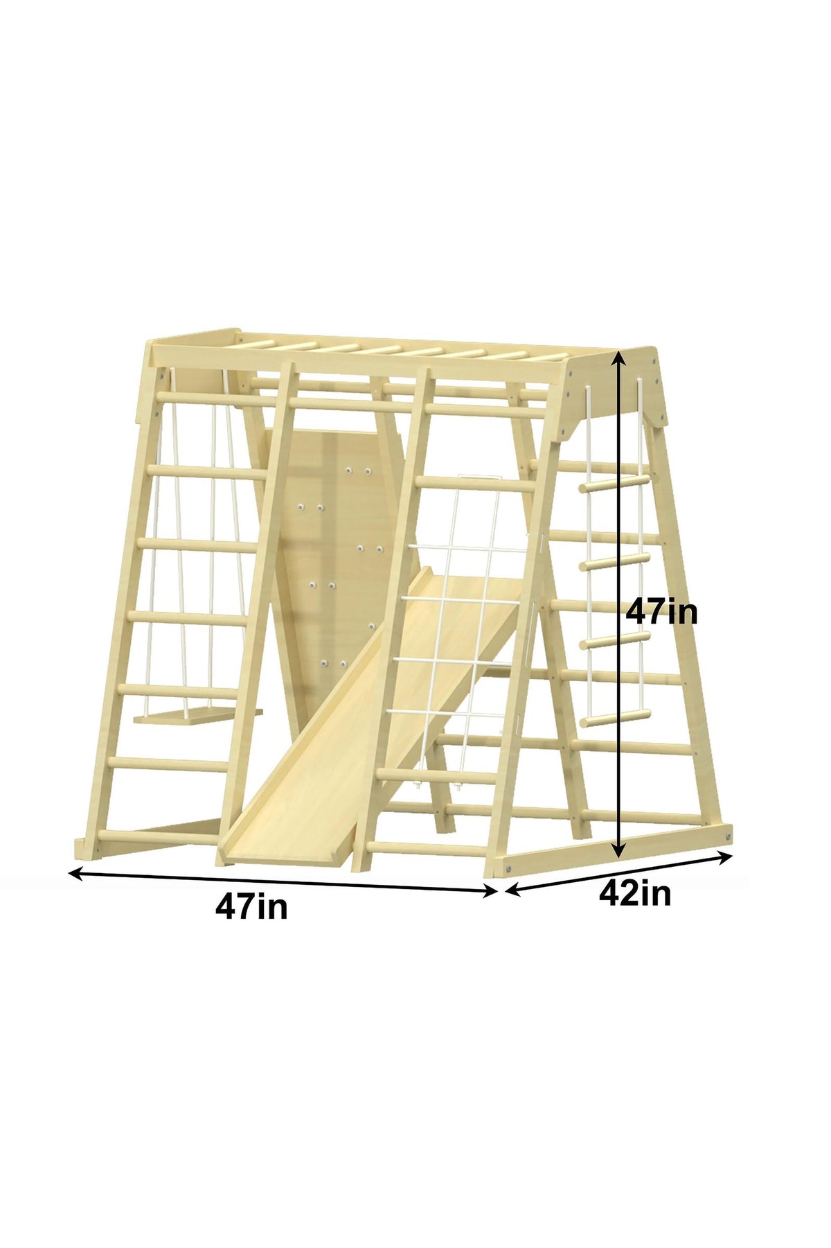Magnolia - Wooden 7-in-1 Climber, Slide, Gym, Playset | Indoor |  New Zealand FSC-certified pinewood