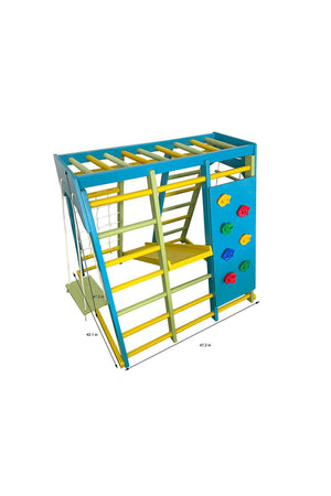 Magnolia - Wooden 7-in-1 Climber, Slide, Gym, Playset | Indoor |  New Zealand FSC-certified pinewood