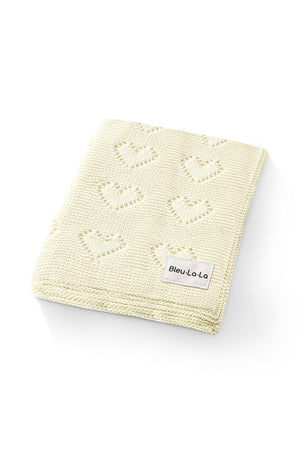 Knit Heart Luxury Swaddle Blanket | 100% OEKO Tex Pima Cotton