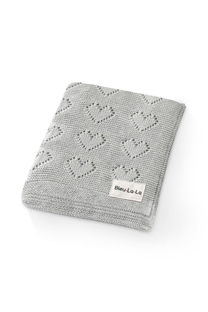 Knit Heart Luxury Swaddle Blanket | 100% OEKO Tex Pima Cotton