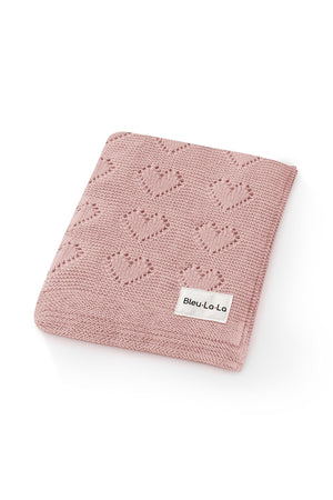 Knit Heart Luxury Swaddle Blanket | 100% OEKO Tex Pima Cotton