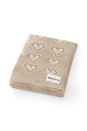 Knit Heart Luxury Swaddle Blanket | 100% OEKO Tex Pima Cotton