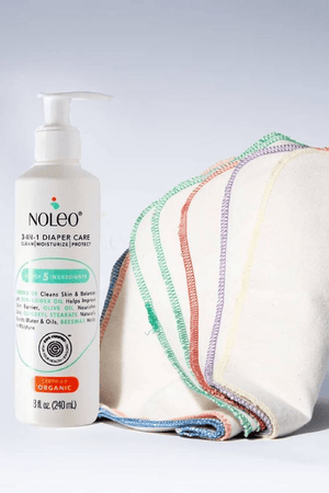 NOLEO DUO: 3-in-1 Diaper Rash Cream & Large Cotton Pads | Bundle