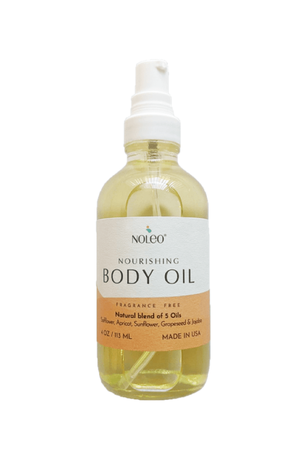 NOLEO Body Oil | Nourish | Soothe | and Restore Skin Naturally | 4oz Glass Bottle