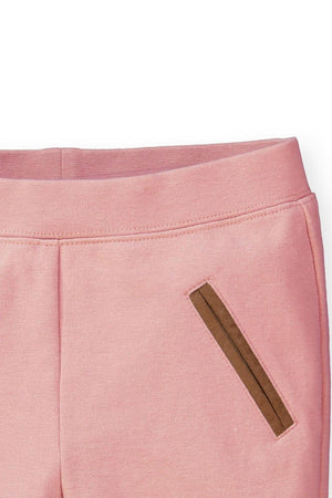Organic Cotton Ponte Riding Baby Pant, Rose