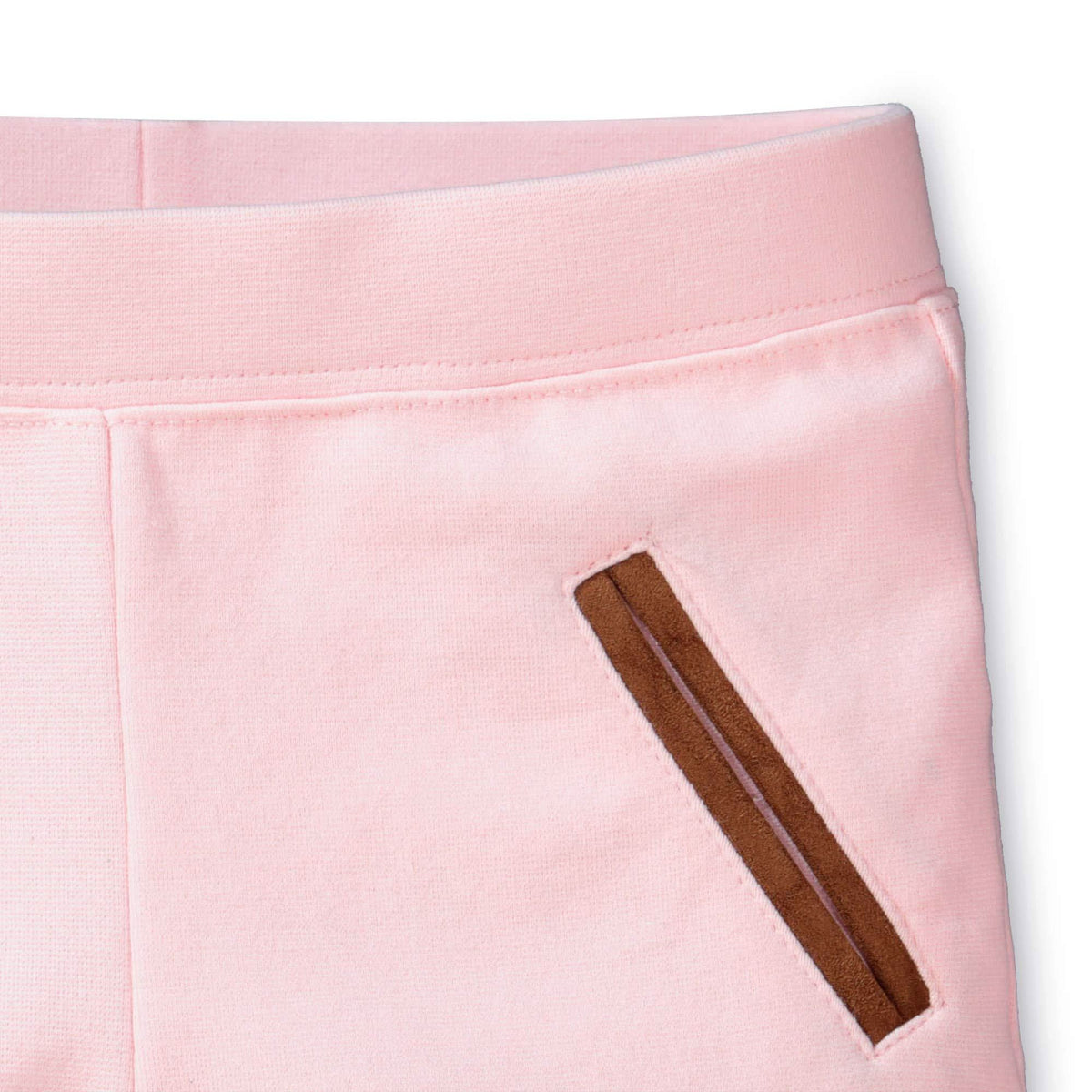 Organic Cotton Ponte Riding Baby Pant, Light Pink