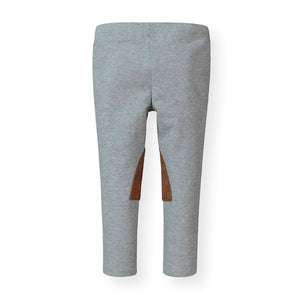 Organic Cotton Ponte Riding Baby Pant, Gray
