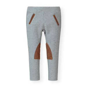 Organic Cotton Ponte Riding Baby Pant, Gray