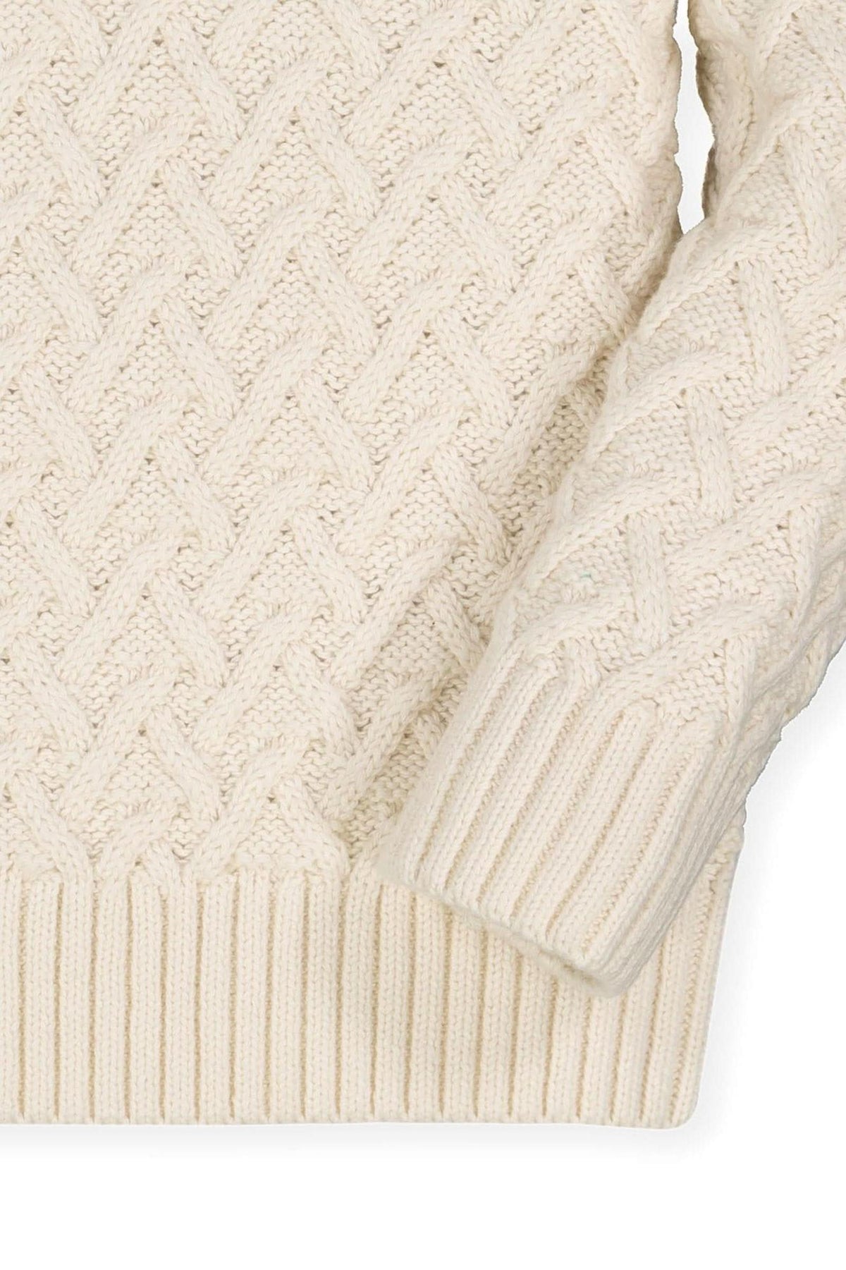 Hope & Henry Shawl Collar Organic Cotton Cable Sweater