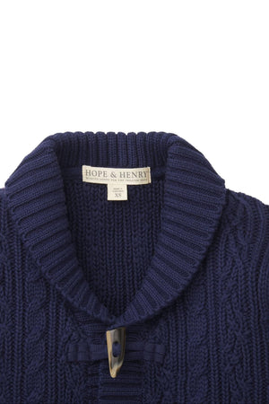 Hope & Henry Shawl Collar Cardigan | 100% Organic Cotton