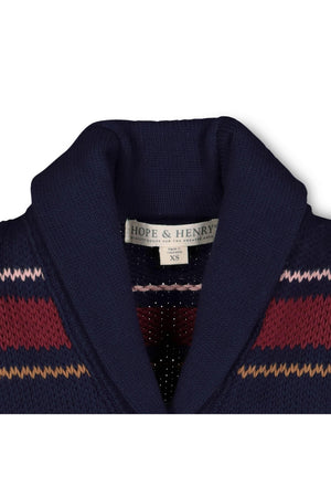 Shawl Collar Cardigan with Waist Tie - Baby