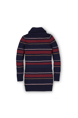 Shawl Collar Cardigan with Waist Tie - Baby