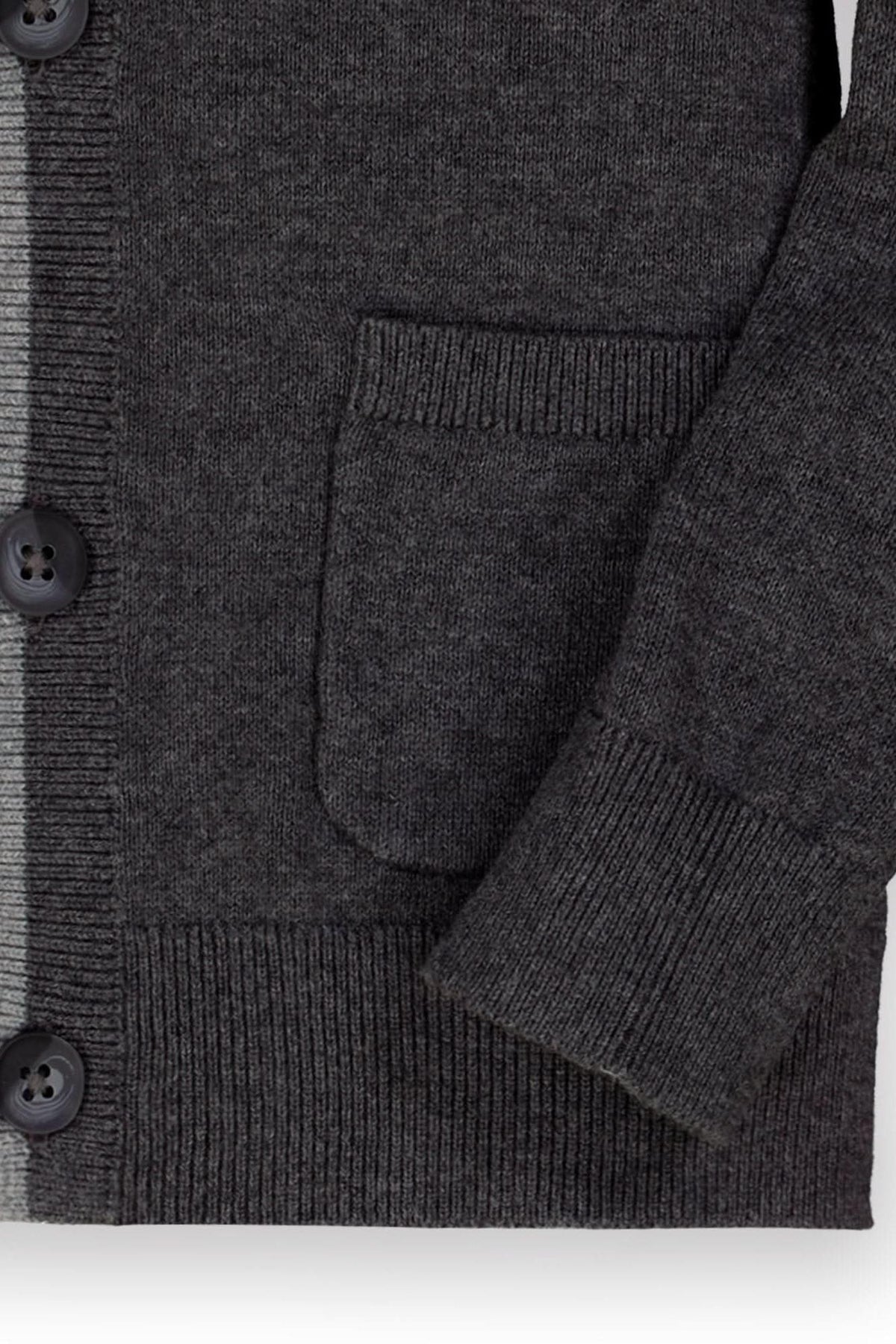 Hope & Henry Organic Cotton Tipped Cardigan with Elbow Patches - Baby