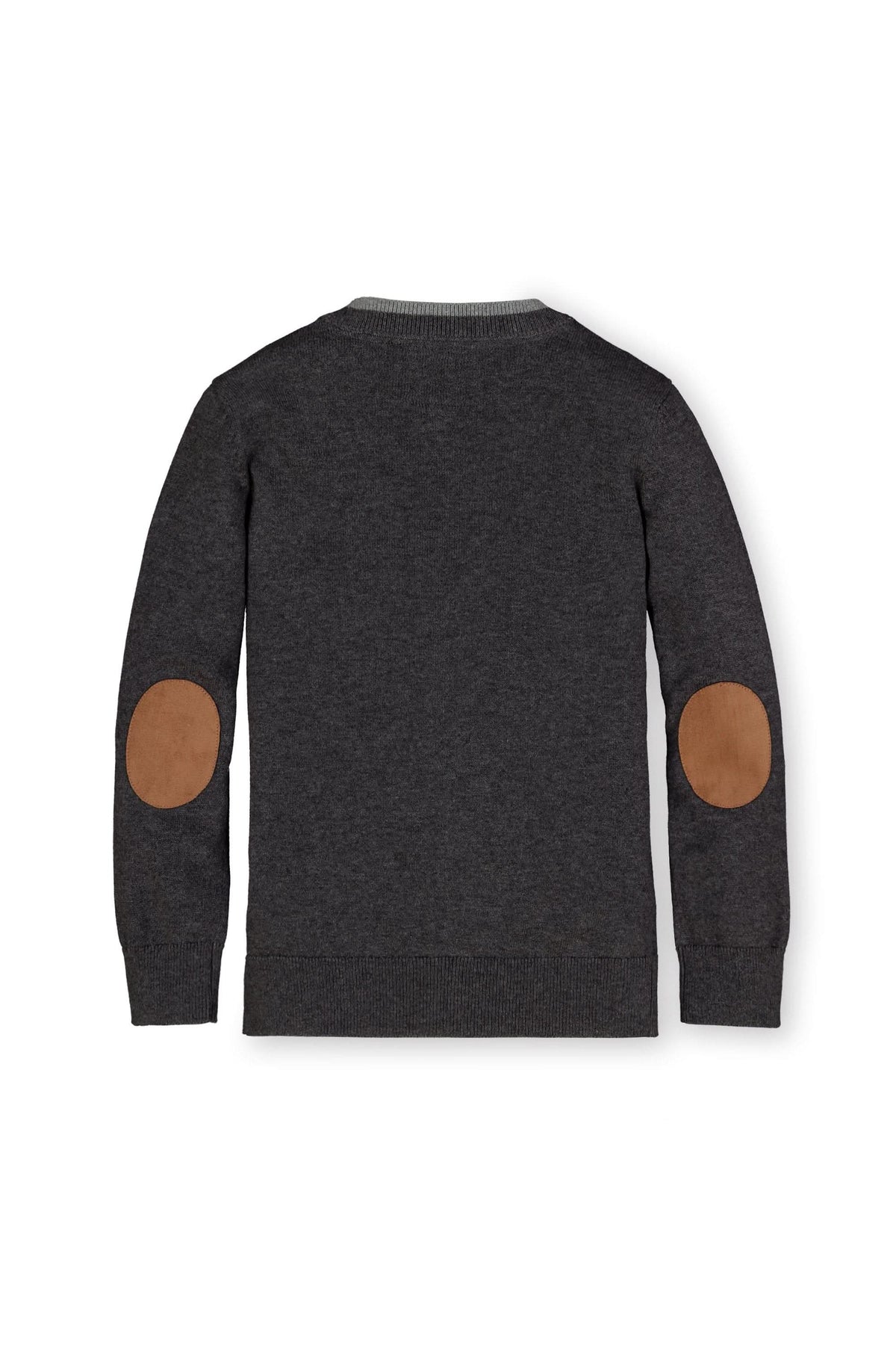 Hope & Henry Organic Cotton Tipped Cardigan with Elbow Patches - Baby